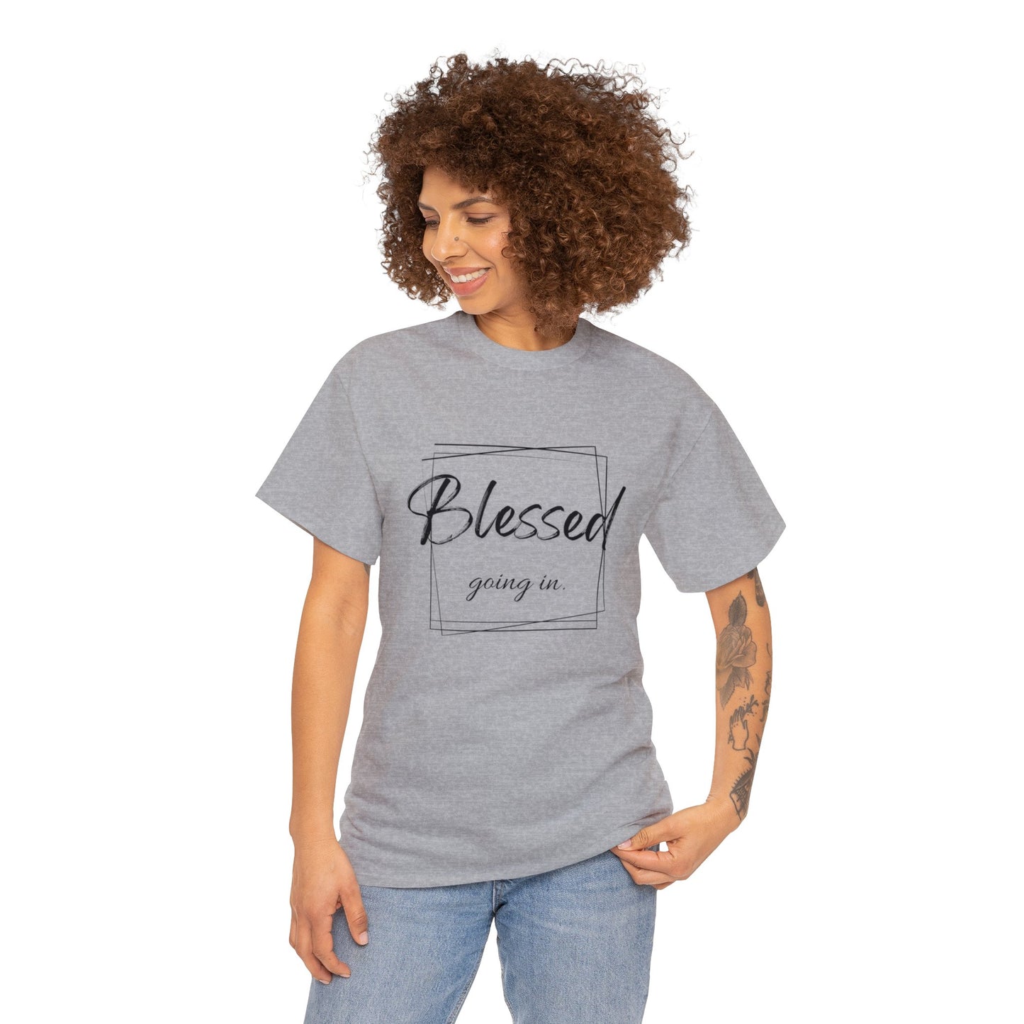 Blessed Going In, Blessed Going Out - Unisex Cotton Tee