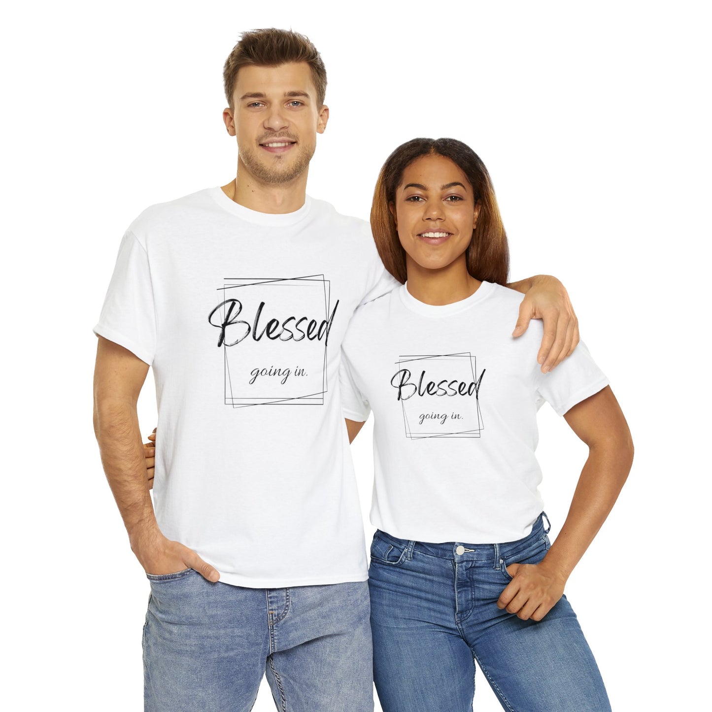 Blessed Going In, Blessed Going Out - Unisex Cotton Tee