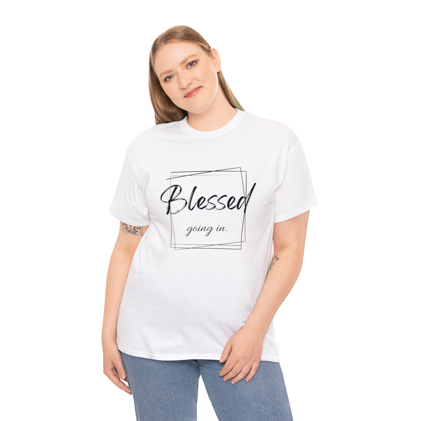 Blessed Going In, Blessed Going Out - Unisex Cotton Tee