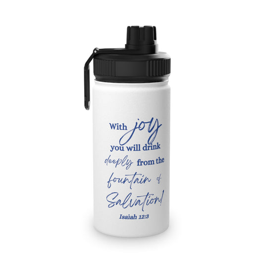 Stainless Steel Water Bottle w/ Sports Lid - Fountain of Salvation