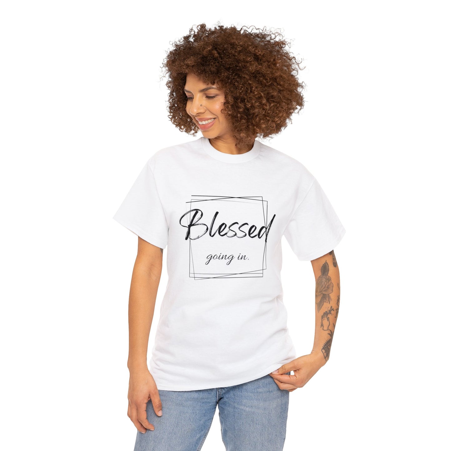 Blessed Going In, Blessed Going Out - Unisex Cotton Tee