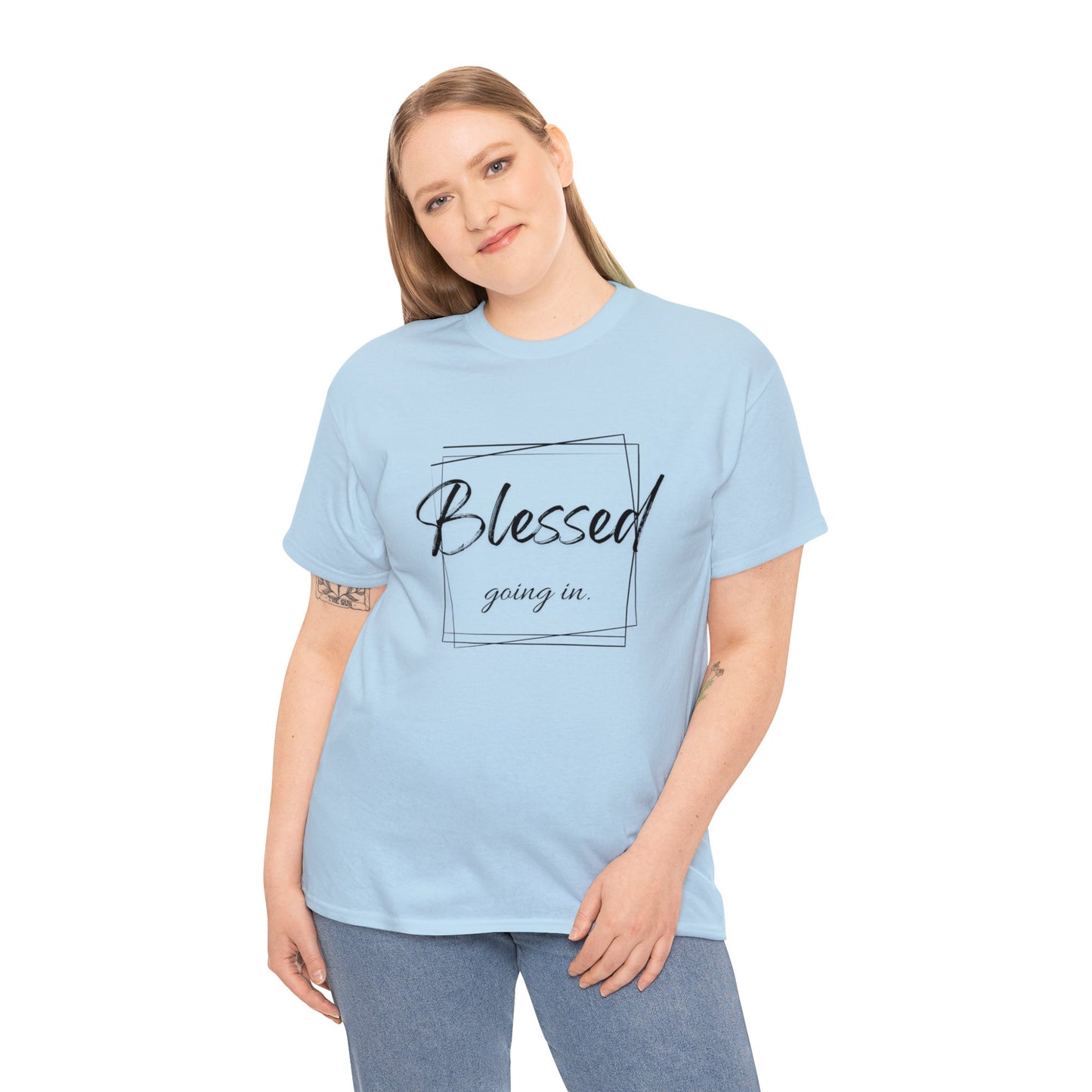 Blessed Going In, Blessed Going Out - Unisex Cotton Tee