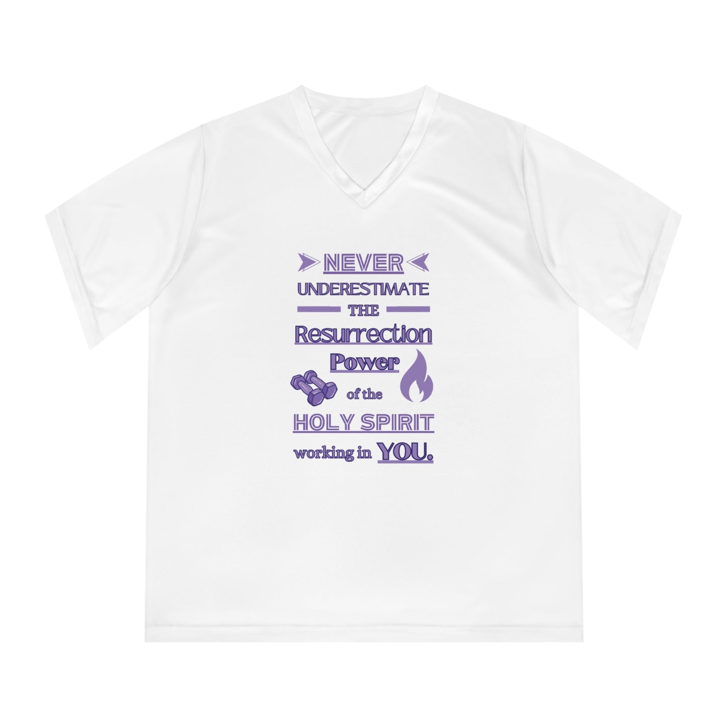 Women's Performance V-Neck T-Shirt - Resurrection Power!