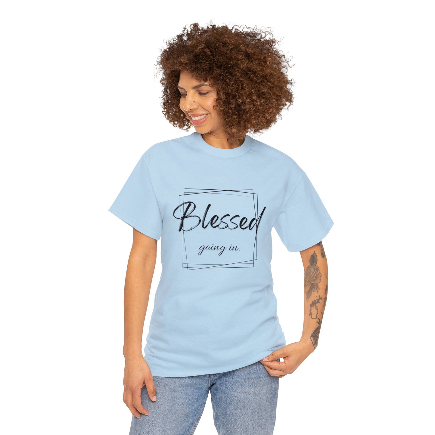 Blessed Going In, Blessed Going Out - Unisex Cotton Tee