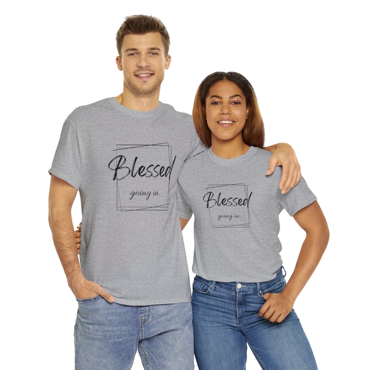 Blessed Going In, Blessed Going Out - Unisex Cotton Tee