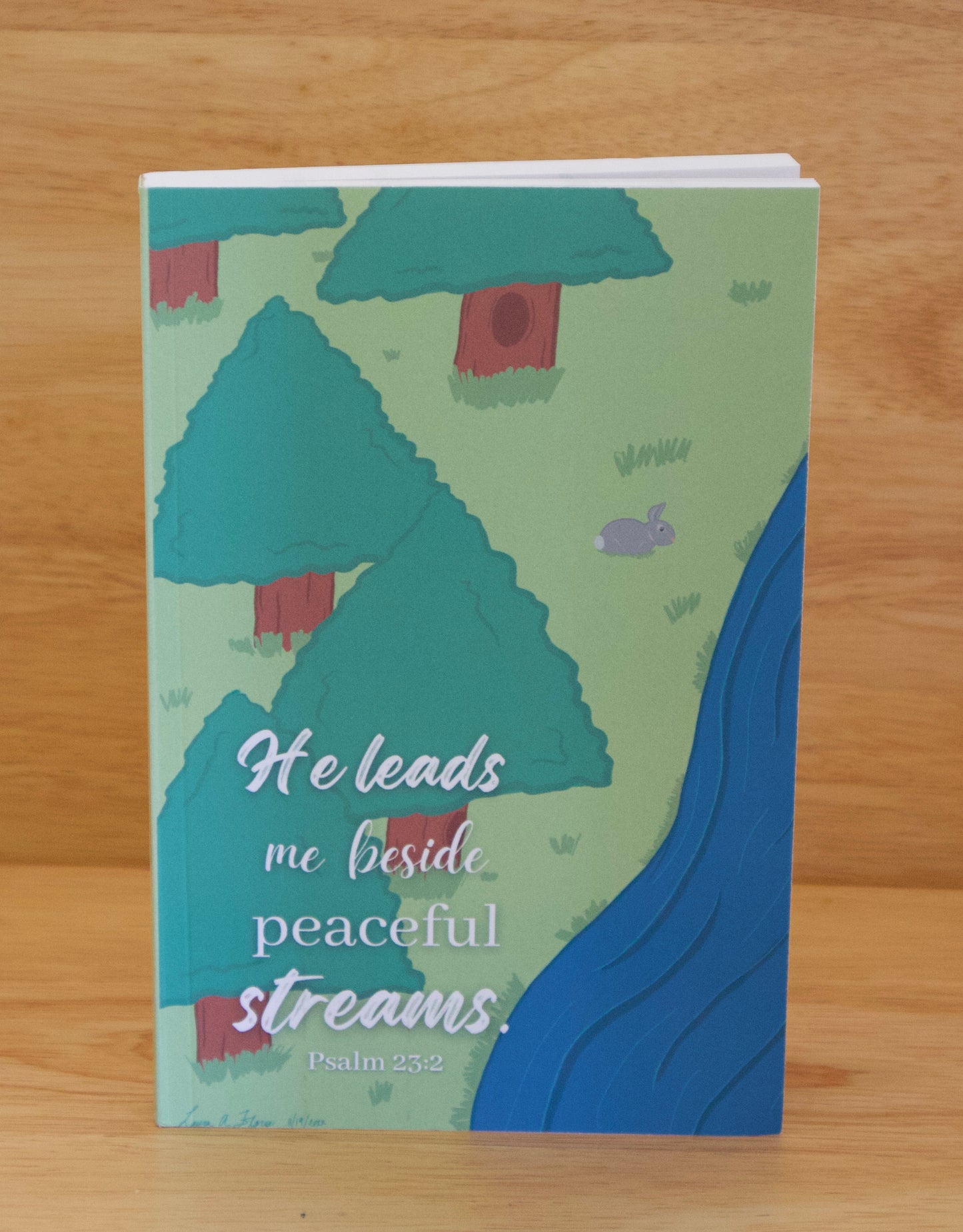 Inspirational Paperback Journal - Peaceful Streams - Psalm 23:2