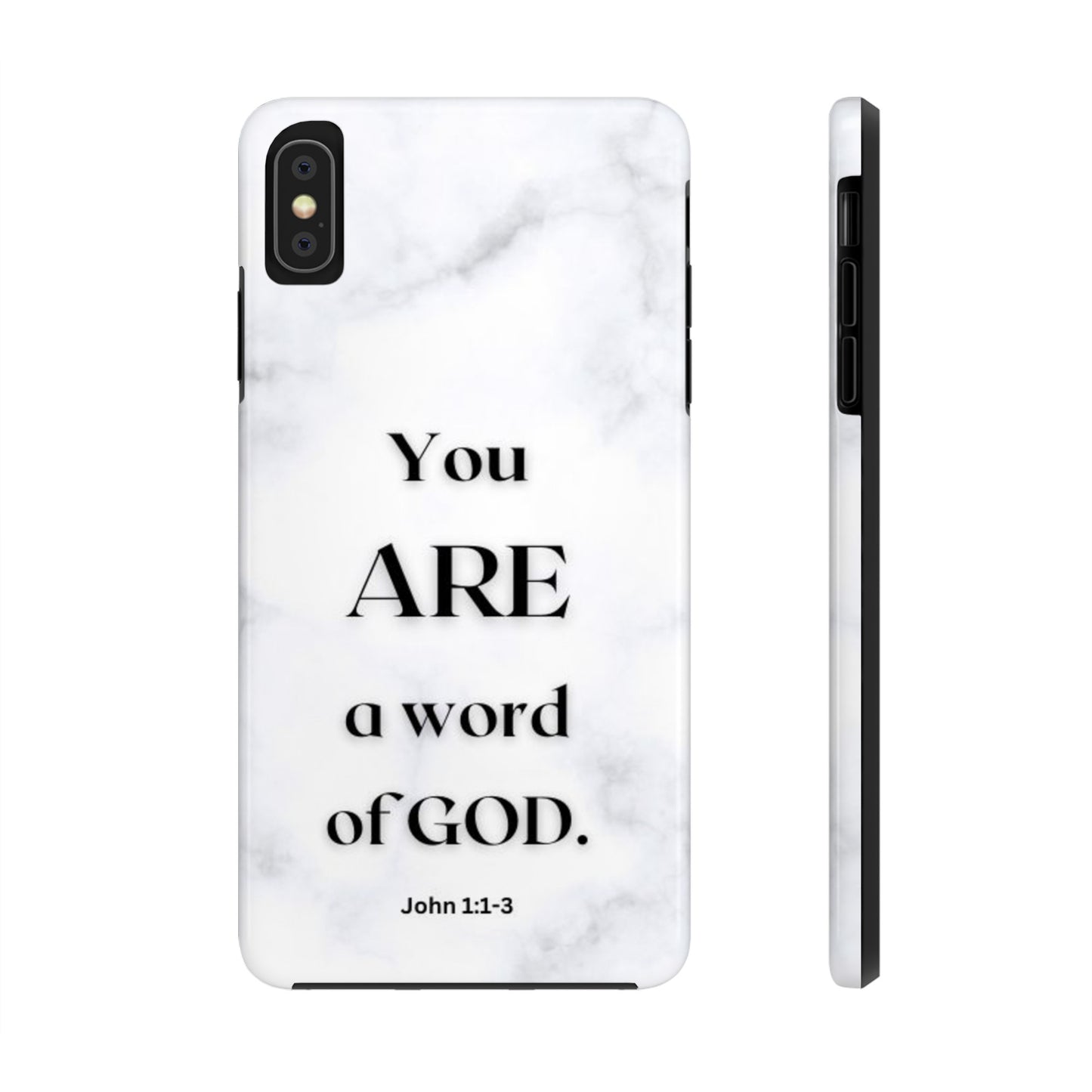 Tough Phone Cases You ARE a Word of GOD John 1:1-3 Black and White Phone Case - iPhone Various Sizes