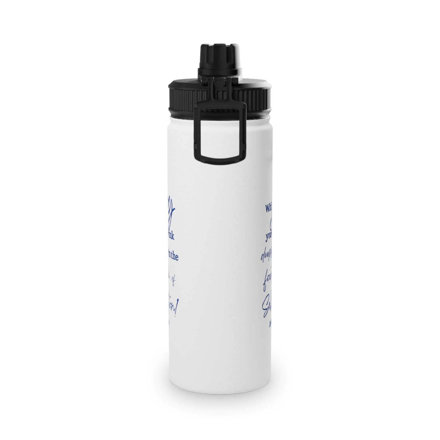 Stainless Steel Water Bottle w/ Sports Lid - Fountain of Salvation