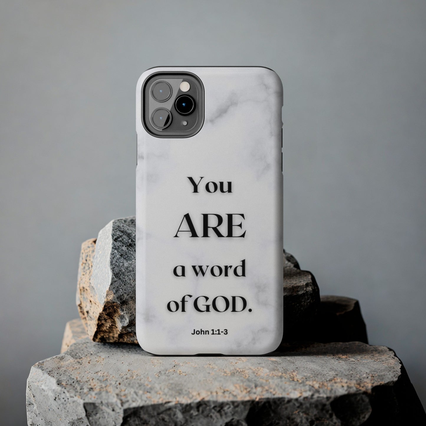 Tough Phone Cases You ARE a Word of GOD John 1:1-3 Black and White Phone Case - iPhone Various Sizes