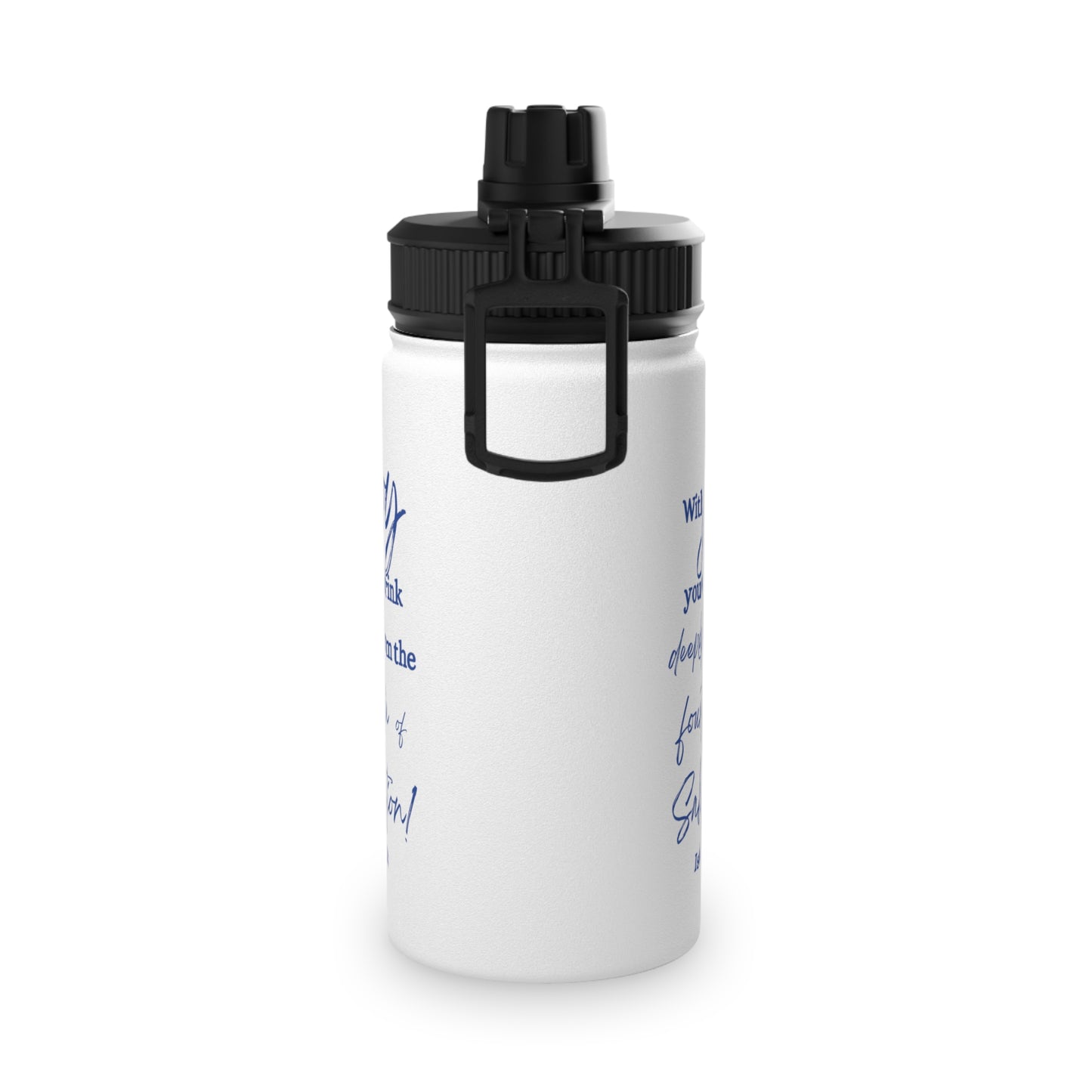 Stainless Steel Water Bottle w/ Sports Lid - Fountain of Salvation