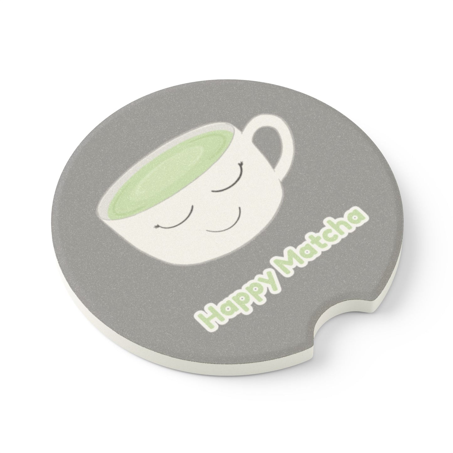 Happy Matcha Soapstone Car Coaster