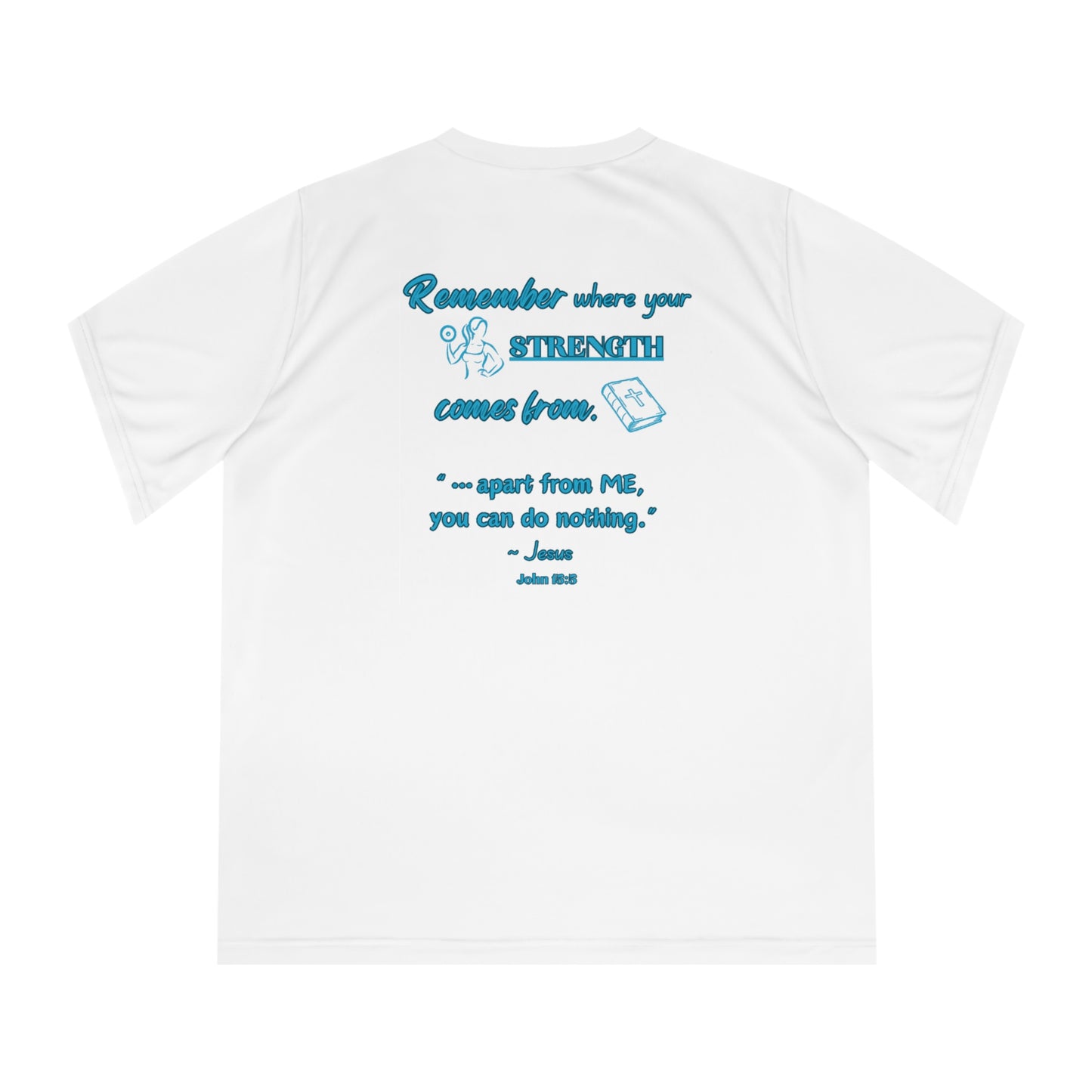 Women's Performance V-Neck T-Shirt - Remember Where Your Strength Comes From