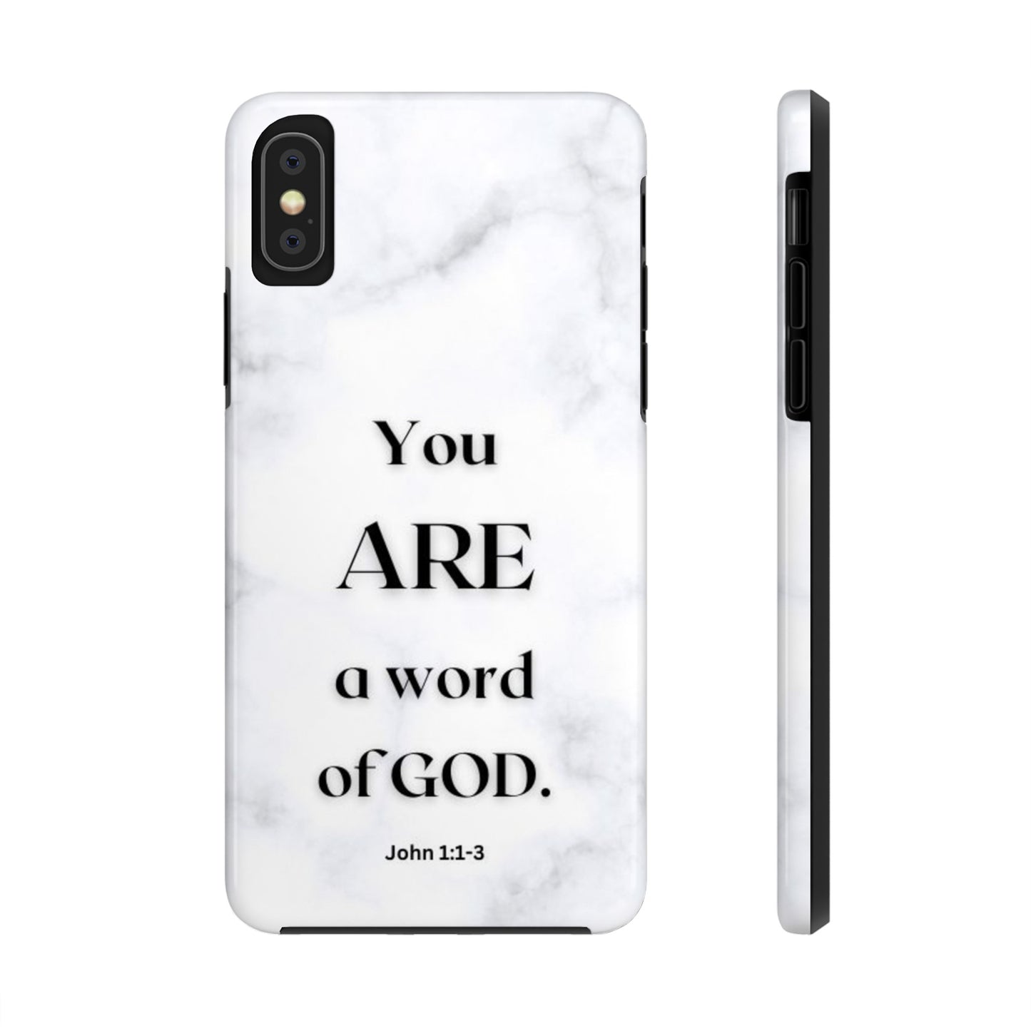 Tough Phone Cases You ARE a Word of GOD John 1:1-3 Black and White Phone Case - iPhone Various Sizes