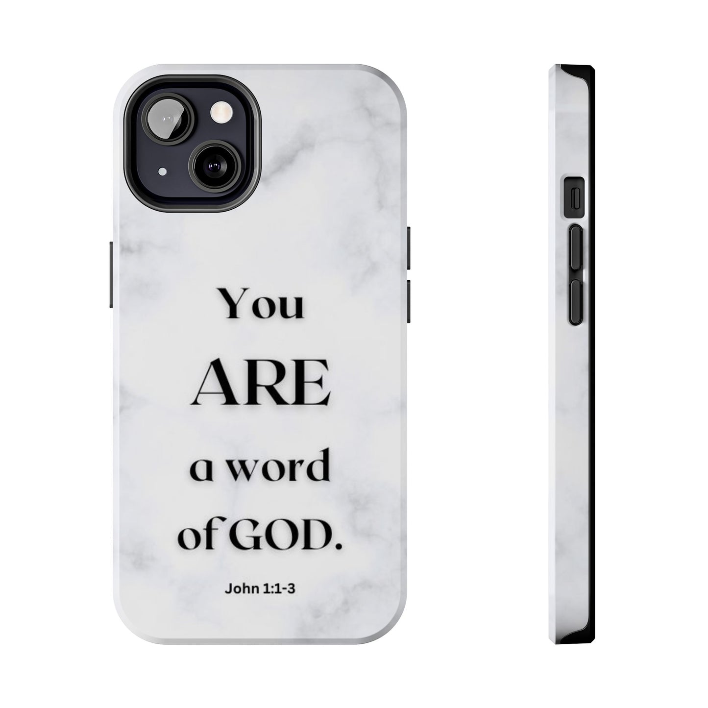 Tough Phone Cases You ARE a Word of GOD John 1:1-3 Black and White Phone Case - iPhone Various Sizes