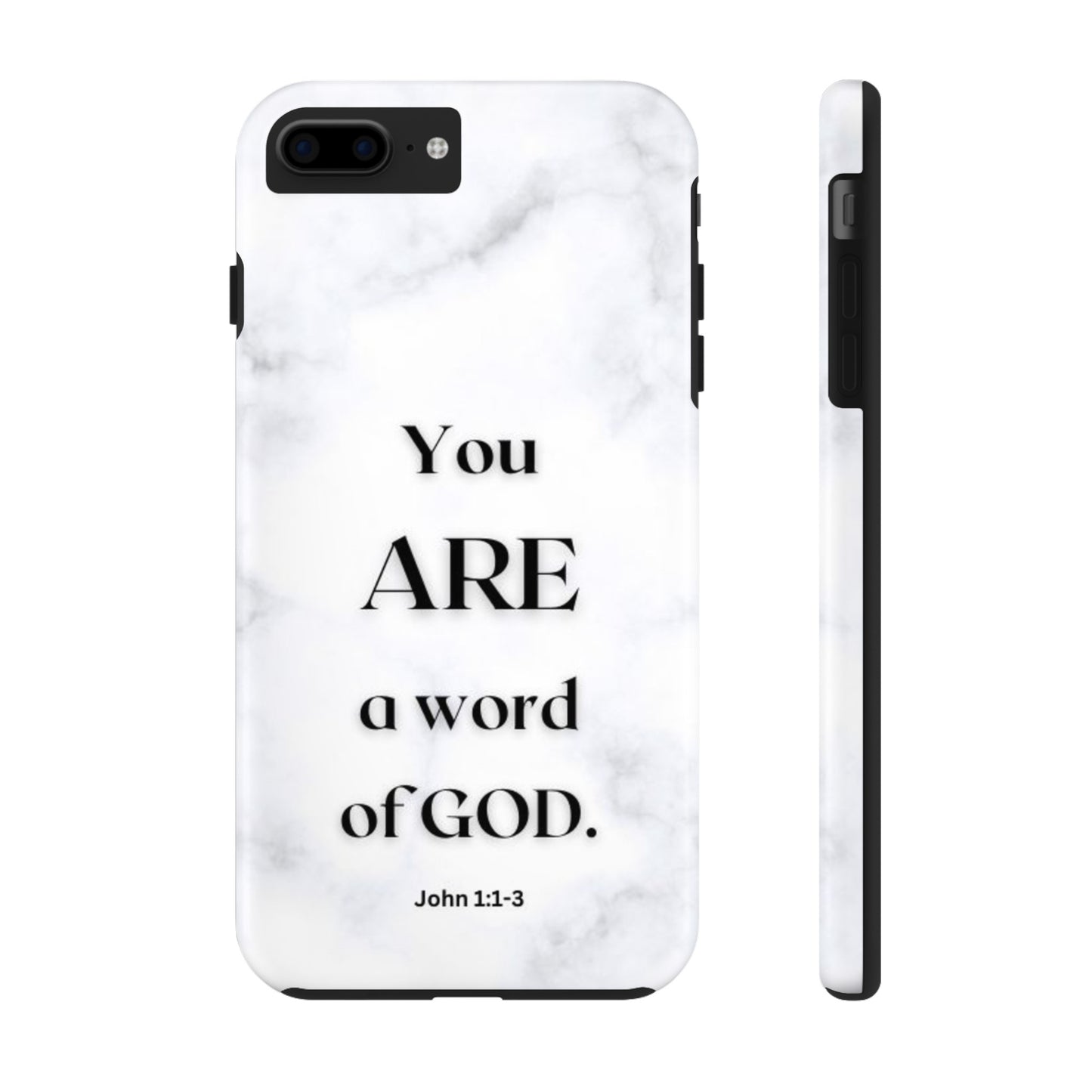 Tough Phone Cases You ARE a Word of GOD John 1:1-3 Black and White Phone Case - iPhone Various Sizes