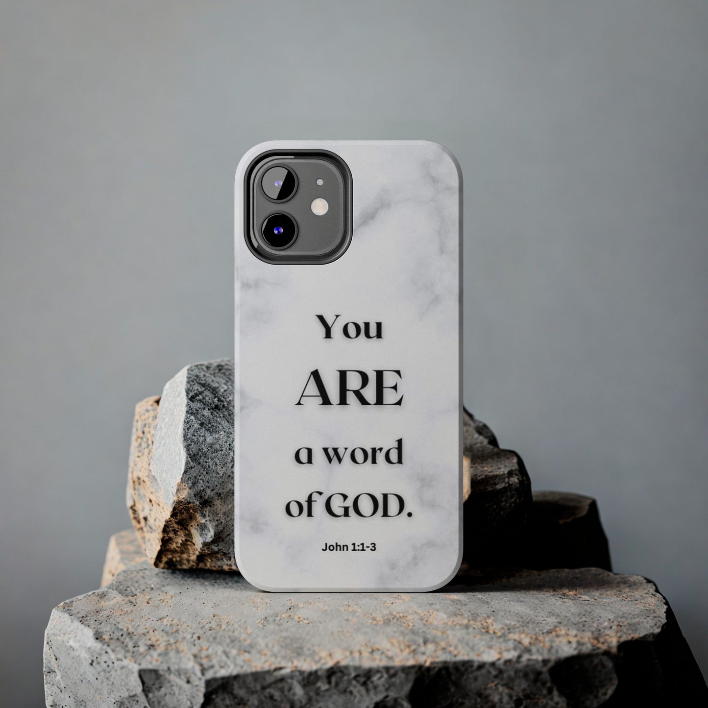 Tough Phone Cases You ARE a Word of GOD John 1:1-3 Black and White Phone Case - iPhone Various Sizes