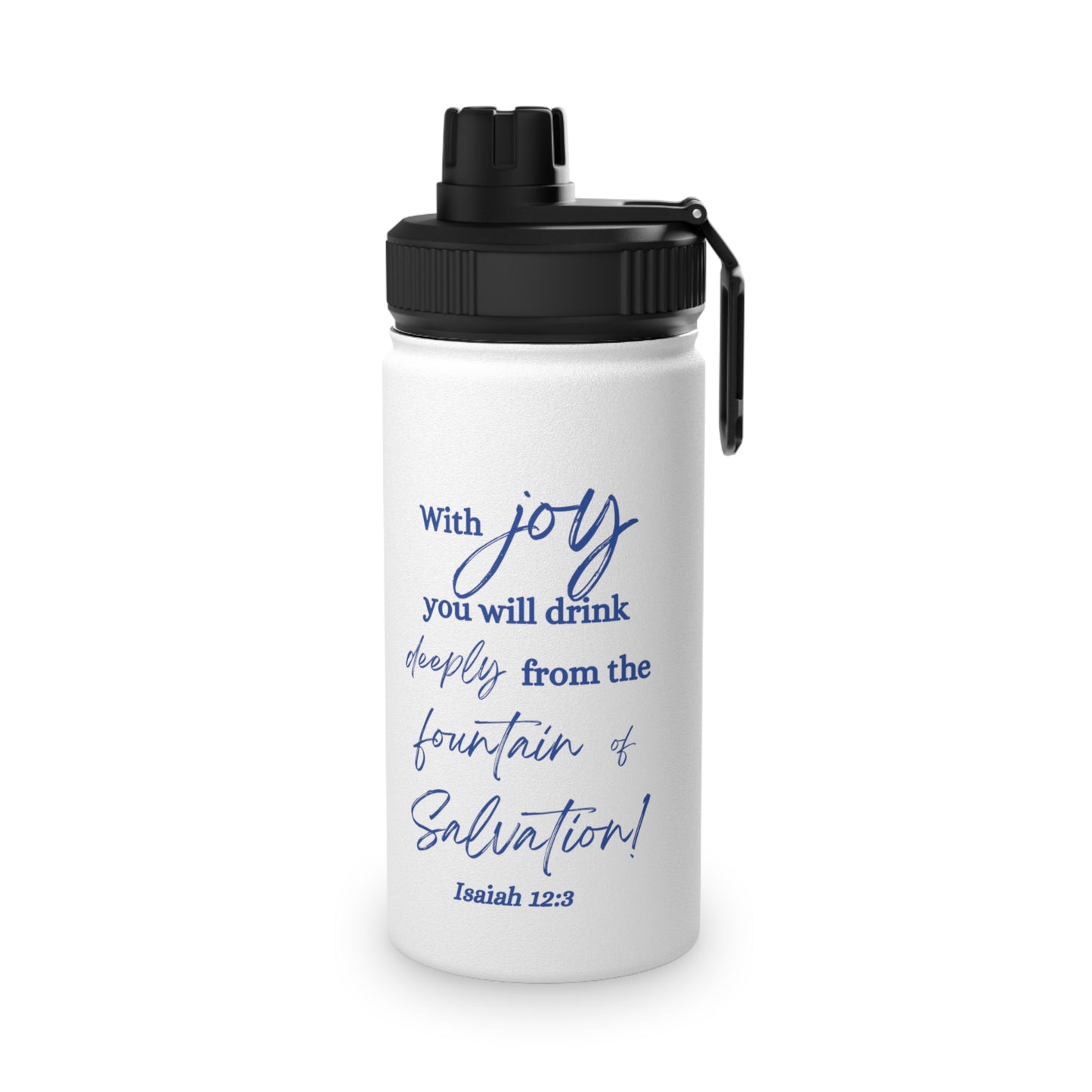 Stainless Steel Water Bottle w/ Sports Lid - Fountain of Salvation