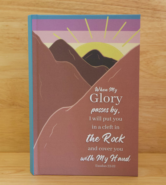 Inspirational Hardcover Journal - Mountains - Exodus 33:22