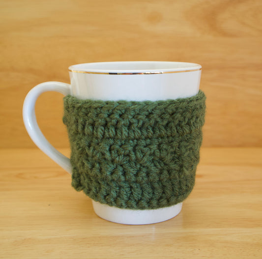 Mug & Cozy - Mug - White and Gold w/ Green Cozy