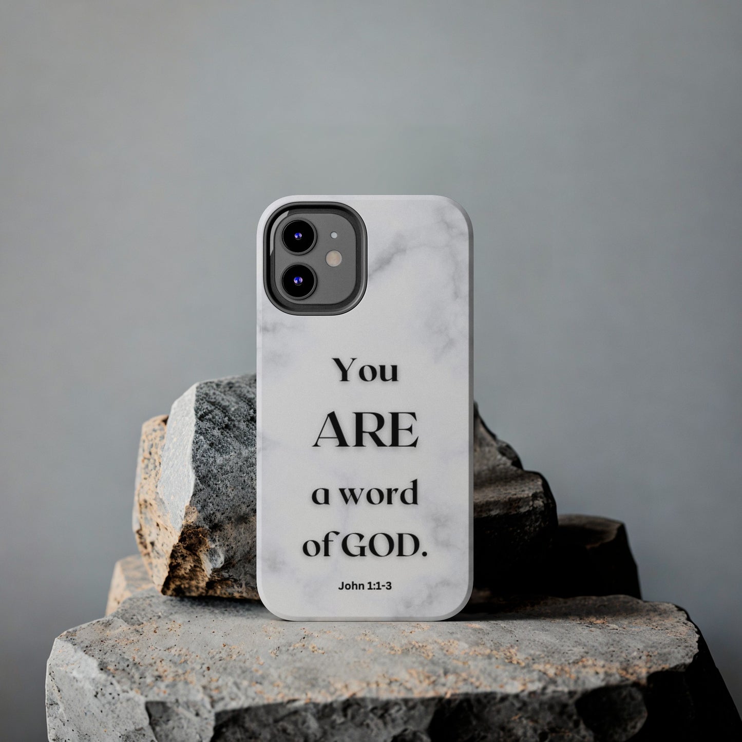 Tough Phone Cases You ARE a Word of GOD John 1:1-3 Black and White Phone Case - iPhone Various Sizes