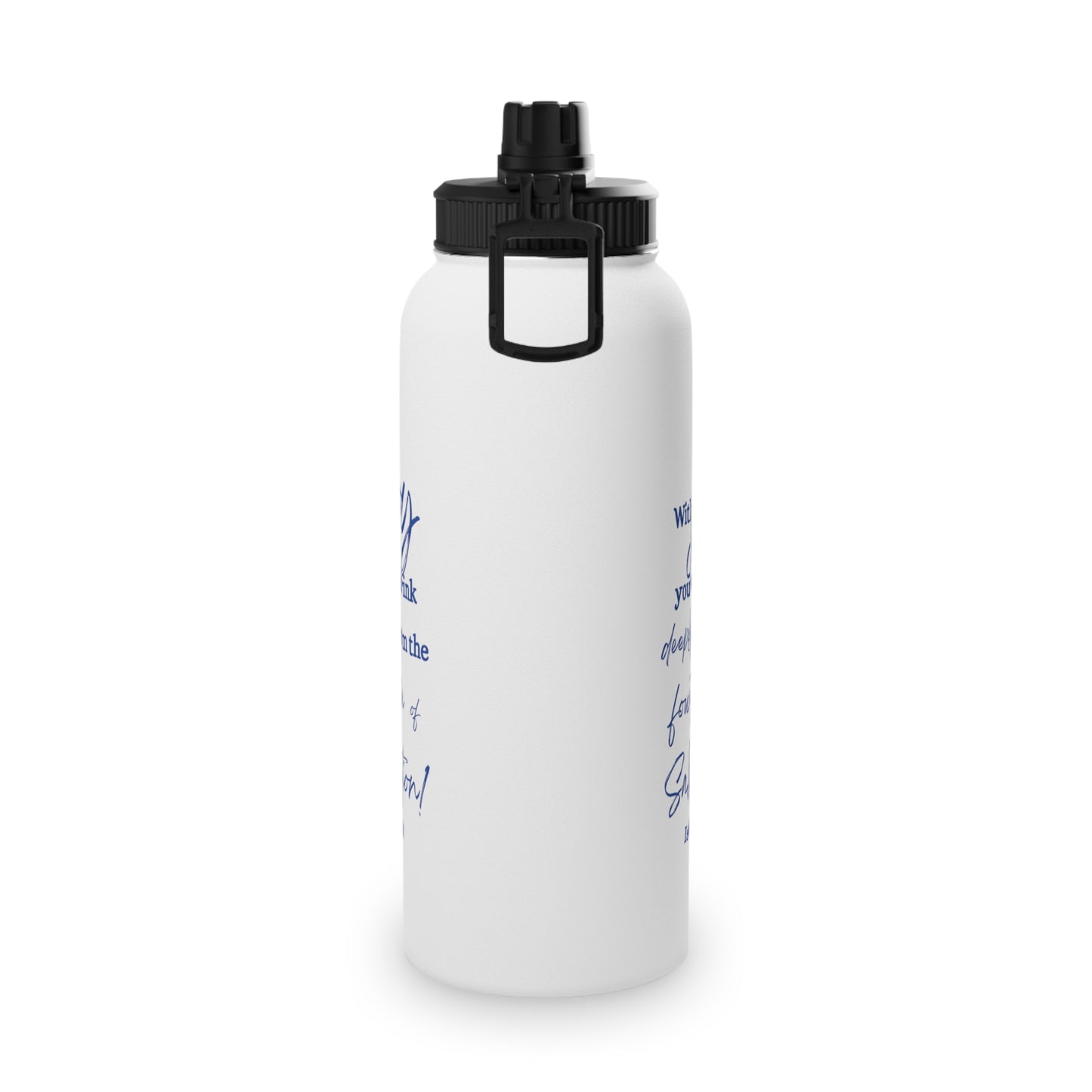 Stainless Steel Water Bottle w/ Sports Lid - Fountain of Salvation