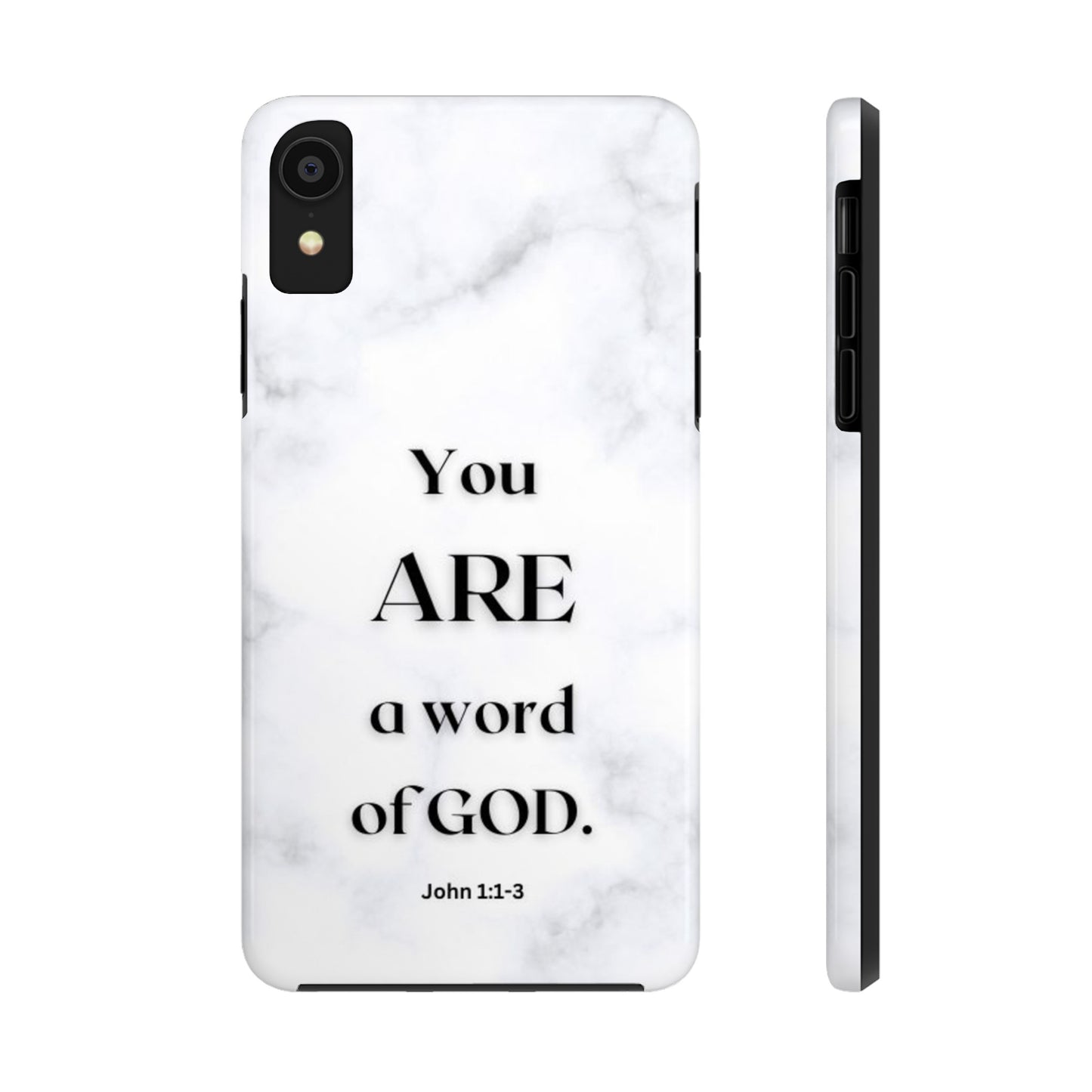 Tough Phone Cases You ARE a Word of GOD John 1:1-3 Black and White Phone Case - iPhone Various Sizes