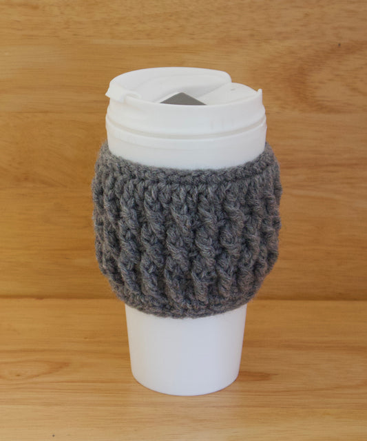 Mug & Cozy - Tumbler - Gray and White w/ Gray Cozy