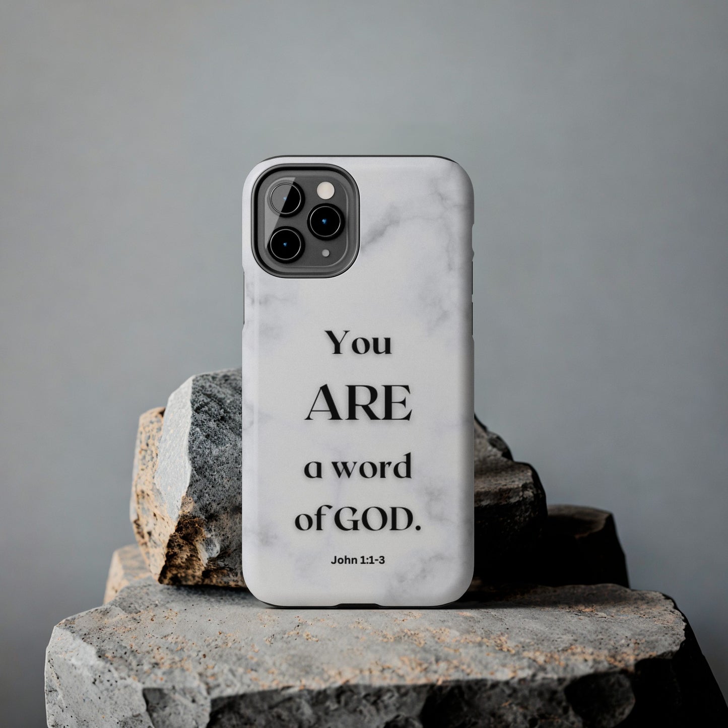 Tough Phone Cases You ARE a Word of GOD John 1:1-3 Black and White Phone Case - iPhone Various Sizes