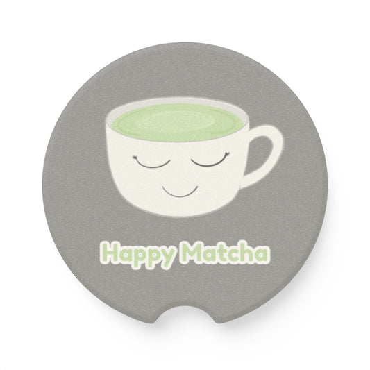 Happy Matcha Soapstone Car Coaster