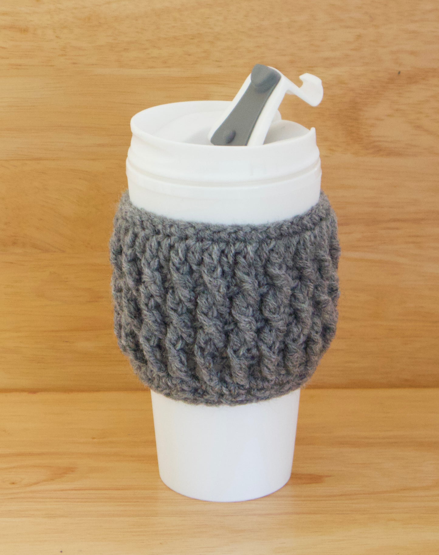 Mug & Cozy - Tumbler - Gray and White w/ Gray Cozy