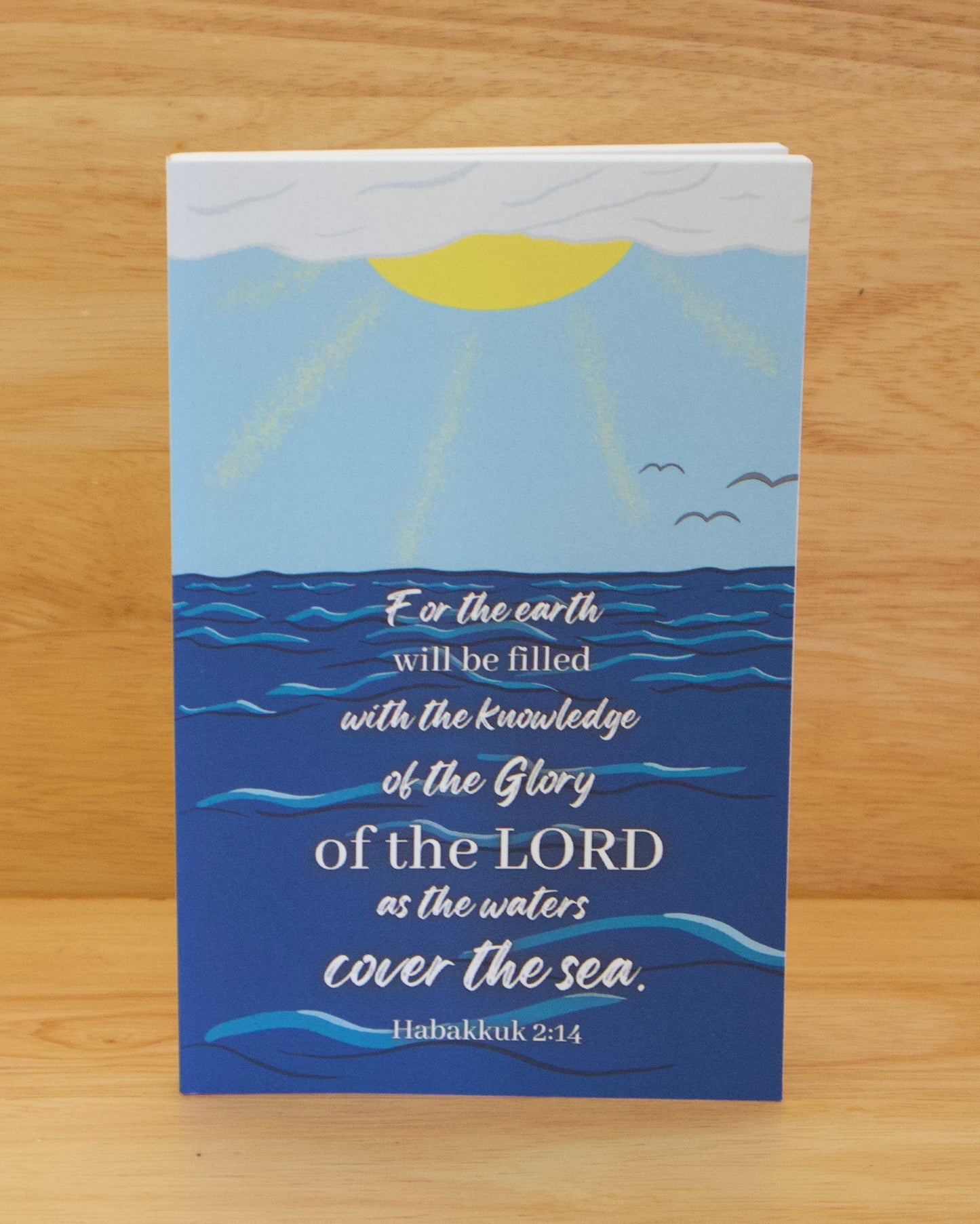 Inspirational Paperback Journal - Oceans - Habakkuk 2:14